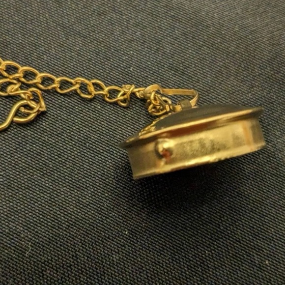 New Gold Stainless Steel Loose Leaf Tea Strainer Filter Chain Saucer Minimalist - Picture 13 of 16